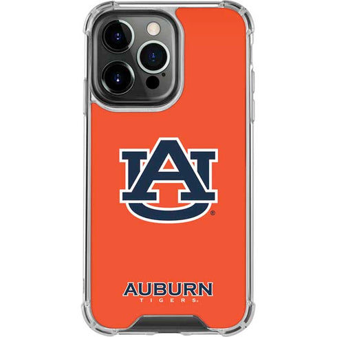 Auburn University Logo Orange iPhone 14 Pro Clear Case